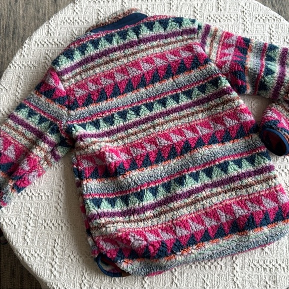 Colorful Geometric Kids Fleece Jacket - Picture 10 of 10